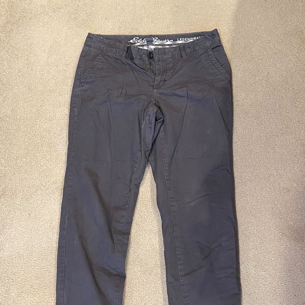 Eddie Bauer Flannel Lined Pants Boyfriend Fit